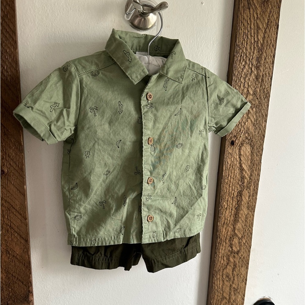 Carter’s Button Up & Shorts Set 9 Month Baby Boy
Euc
Bin 16
